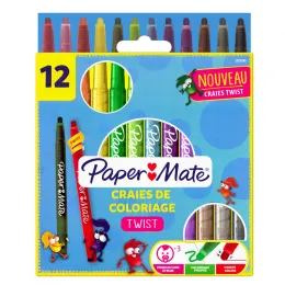 Imagine pentru Set 12 Creioane Pastel Papermate Twist Assorted Colors din aceiasi categorie