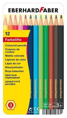 Imagine pentru Creioane Colorate 12 Culori Cutie Metal Eberhard Faber din aceiasi categorie