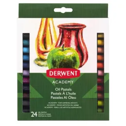 Imagine pentru Creioane Ulei Pastel Derwent Academy, 24 Buc/Set, Diverse Culori din aceiasi categorie