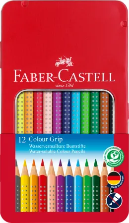 Imagine pentru Creioane Colorate 12 Culori Cutie Metal Grip 2001 Faber-Castell din aceiasi categorie