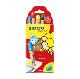 Imagine pentru Creioane Colorate Jumbo + Ascuțitoare, 6 Culori/Cutie, Giotto Be-Be din aceiasi categorie