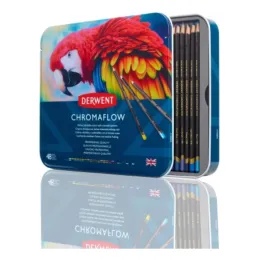 Imagine pentru Creioane Colorate Derwent Professional Chromaflow, Cutie Metalica, 48 Buc/Set din aceiasi categorie