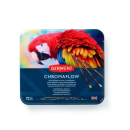 Imagine pentru Creioane Colorate Derwent Professional Chromaflow, Cutie Metalica, 72 Buc/Set din aceiasi categorie