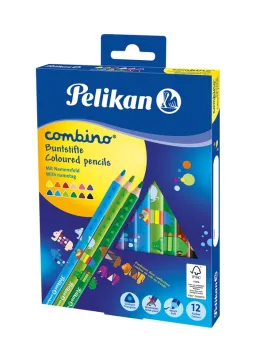 Imagine pentru Creioane Colorate Combino Lacuite, Set 12 Culori, Sectiune Triunghiulara, Groase din aceiasi categorie
