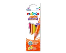 Imagine pentru Creioane Colorate Carioca Maxi Neon, Triunghiulare, Super Fluorescente, 6 Culori/Cutie din aceiasi categorie