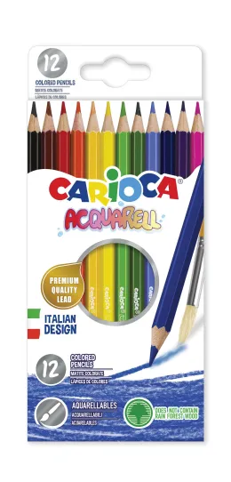 Imagine pentru Creioane Colorate Carioca Acquarell, Hexagonale, 12 Culori/Cutie - Cutie Carton din aceiasi categorie