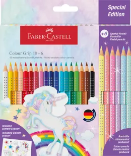Imagine pentru Set Promo Creioane Colorate 18+6 Culori Grip 2001 Unicorni Faber-Castell din aceiasi categorie