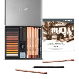Imagine pentru Creioane + Accesorii, Lyra Rembrandt, Pentru Desene Si Schite, 25 Piese/Cutie Metalica-Tonuri De Mar din aceiasi categorie