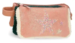 Imagine pentru Borseta pentru fete cu 3 compartimente Enso Shine Stars, piele sintetica, 20.5x10.5x8.5 cm, Roz din aceiasi categorie