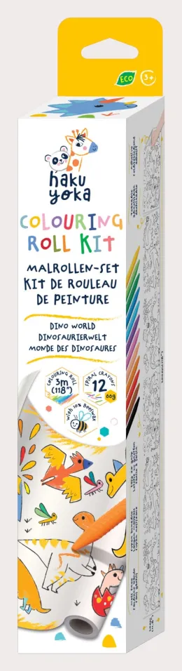 Imagine pentru Kit rola desenat 3 m și 12 creioane cerate, creioane și rolă, set 1 buc, Haku Yoka din aceiasi categorie