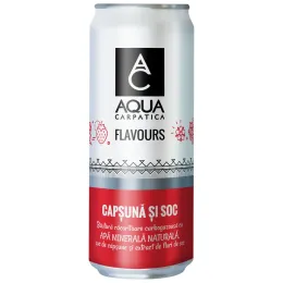 Imagine pentru Apă cu aromă căpșuni și soc, 0.33 l, Aqua Carpatica din aceiasi categorie