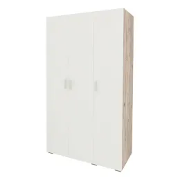 Imagine pentru Dulap 3 uși 5 polițe 1 bară PAL 200x120x52, decor Soho alb din aceiasi categorie