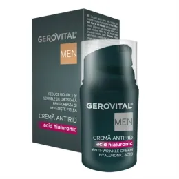 Imagine pentru Cremă Antirid cu Acid Hialuronic, Textură Ușoară, 30 ml, Gerovital Men din aceiasi categorie